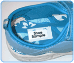 Sample Stick on Shoe Label