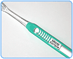 Sample stick on label toothbrush