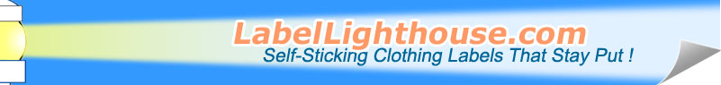 Label Lighthouse Self-sticking Clothing Labels that stay put!